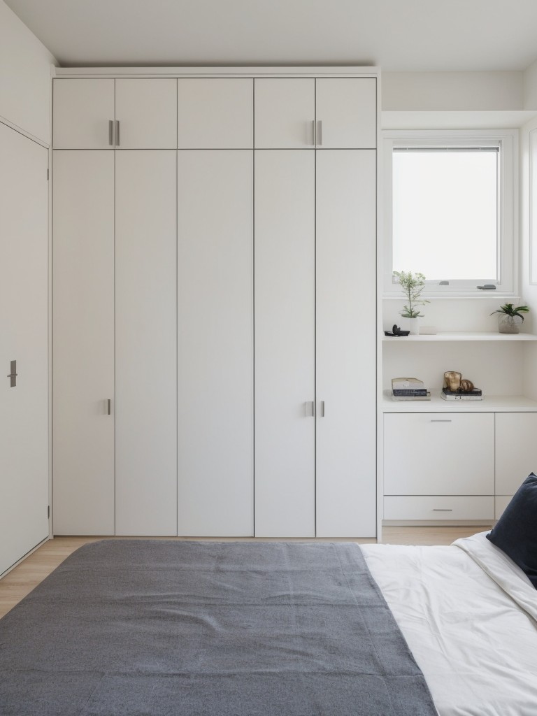 Embrace a minimalistic aesthetic in your apartment by incorporating hidden storage solutions such as built-in cabinets, under-bed compartments, and concealed wall shelves.