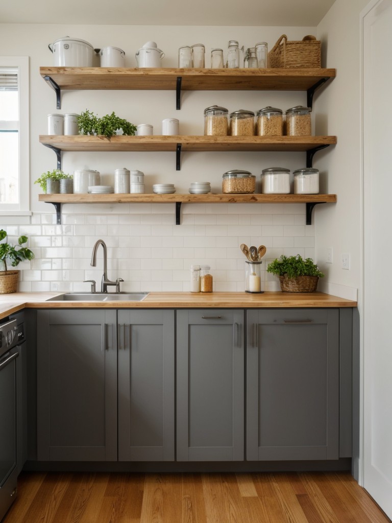 small apartment kitchen ideas open shelving