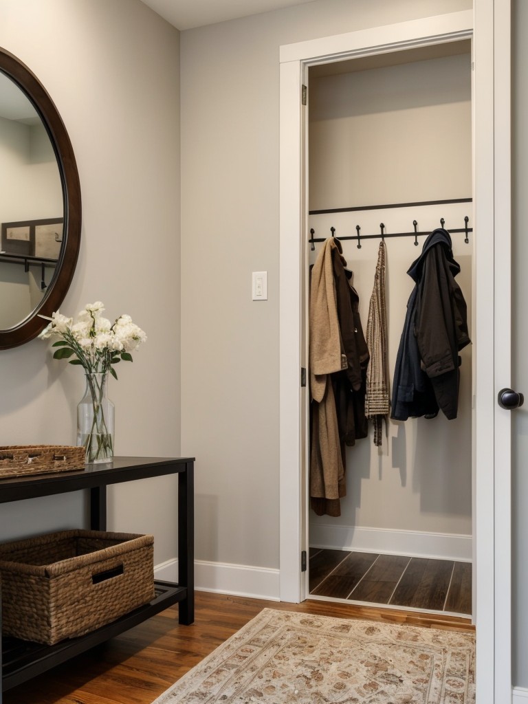 apartment entryway ideas with functional organization