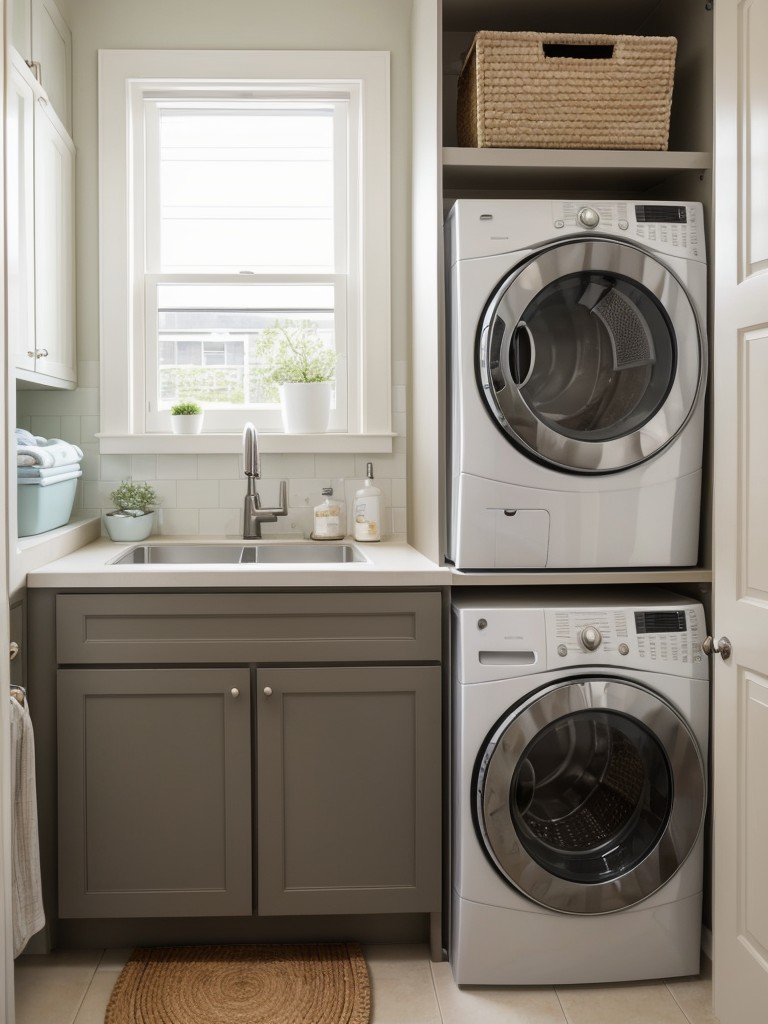 apartment laundry room ideas with functional storage