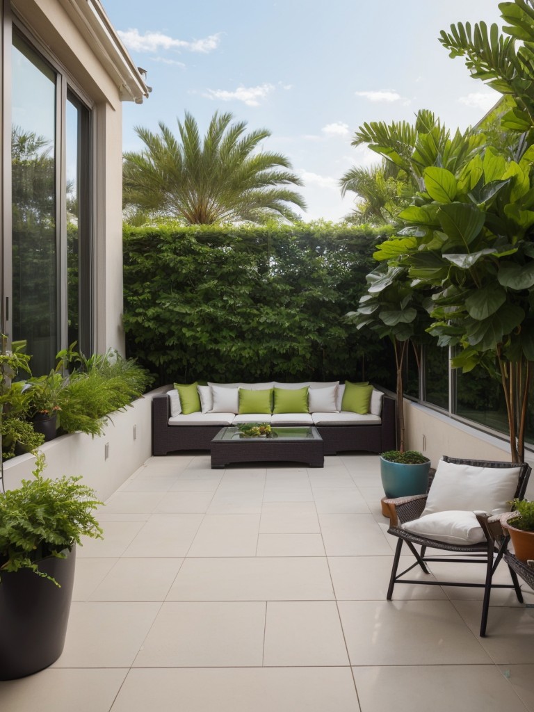 apartment patio ideas with vibrant plants