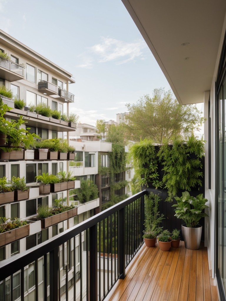 Bring nature to your apartment balcony with vertical gardening ideas that maximize the available space and add a touch of greenery.