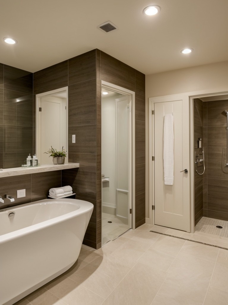 Elevate your apartment bathroom to a luxurious level by incorporating spa-like features that promote relaxation and rejuvenation.