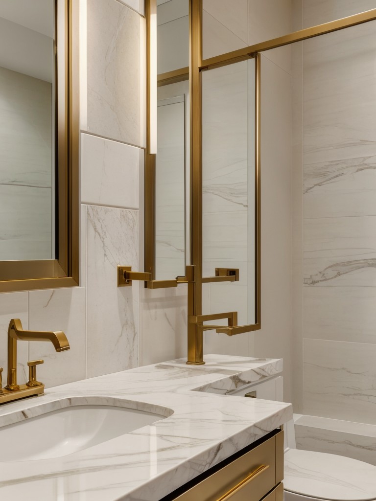 Elevate the overall design of your luxury apartment with high-end finishes, such as marble countertops, gold accents, and imported tiles.