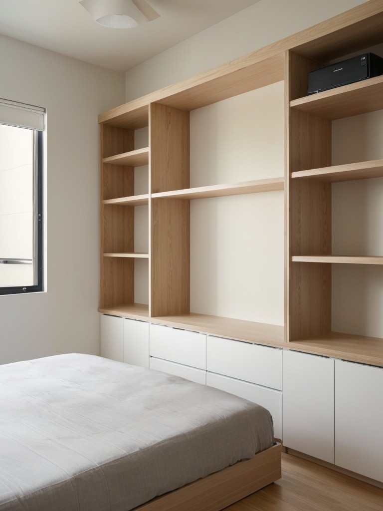 Maintain a clutter-free environment in your minimalist apartment by utilizing hidden storage solutions, such as under-bed compartments and built-in shelves.