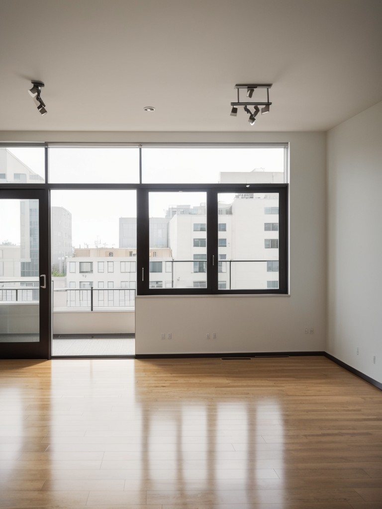 Opt for an open floor plan in your modern apartment design, allowing for flexibility and natural light to permeate the space.