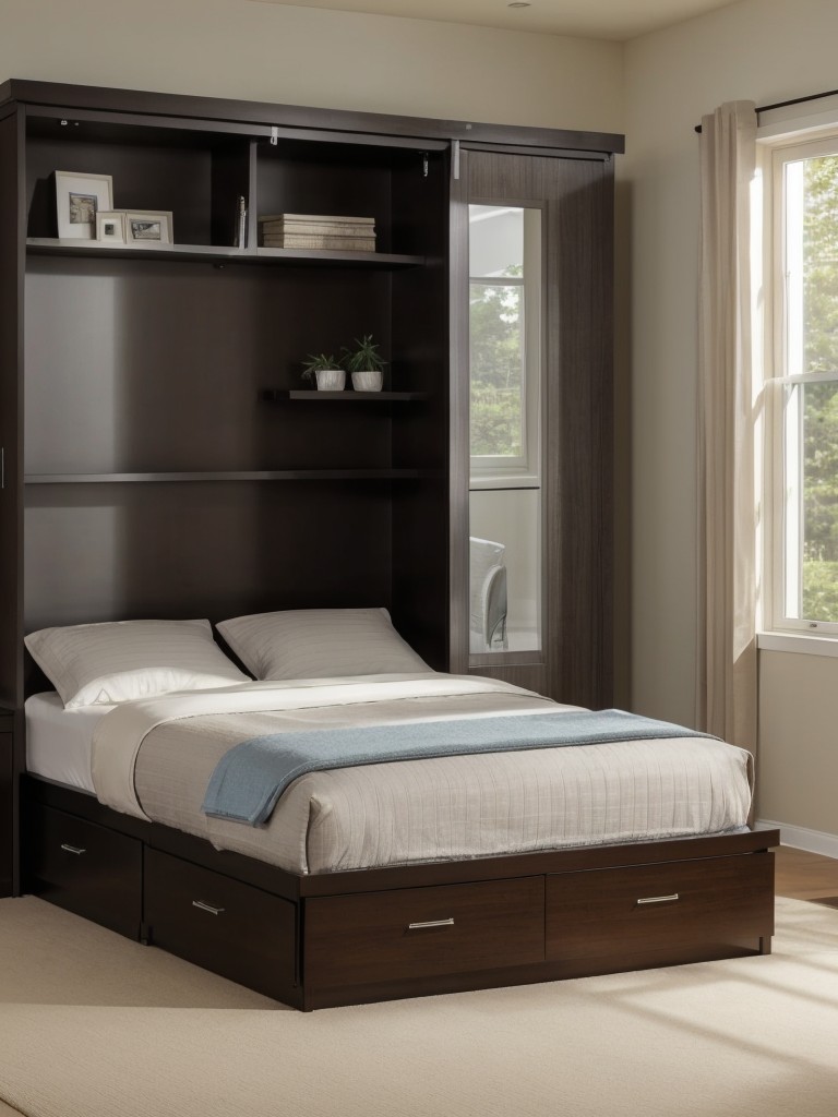 Incorporate a Murphy Bed to Easily Convert a Sleeping Area into a Living Space during the Day.