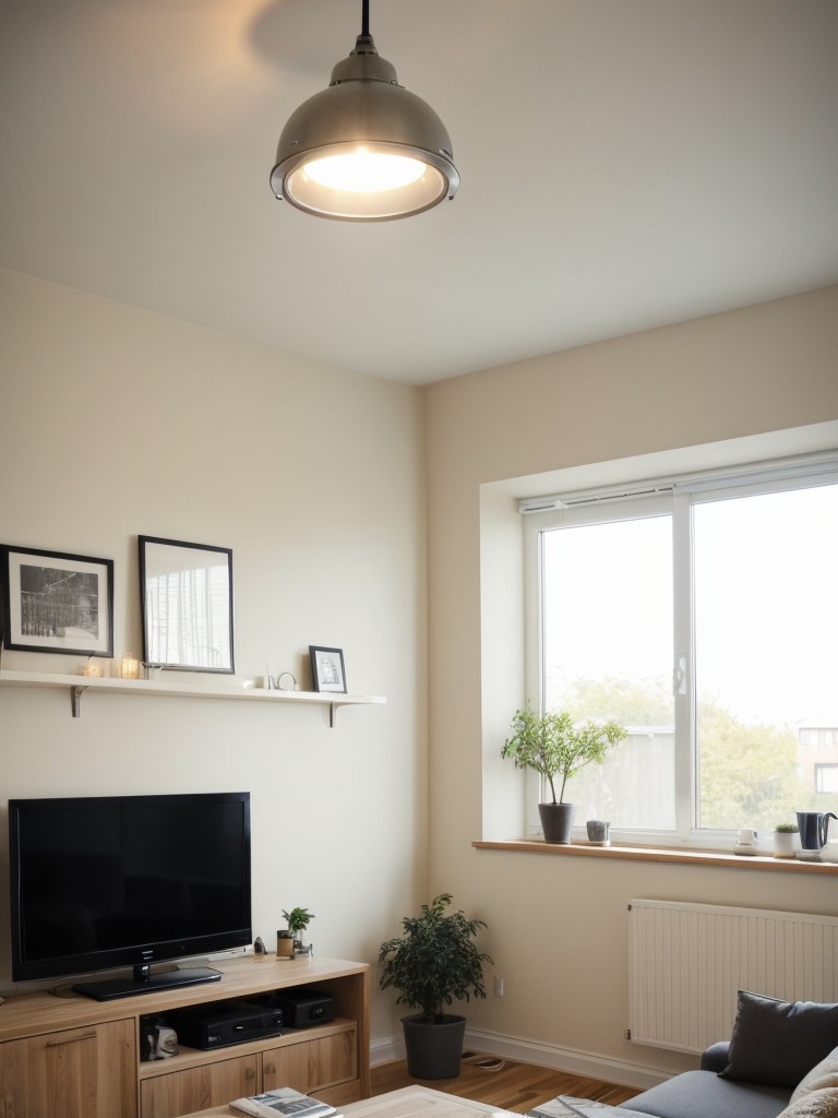 Install Overhead Lighting Fixtures and Track Lighting to Brighten up a Small Studio Apartment.