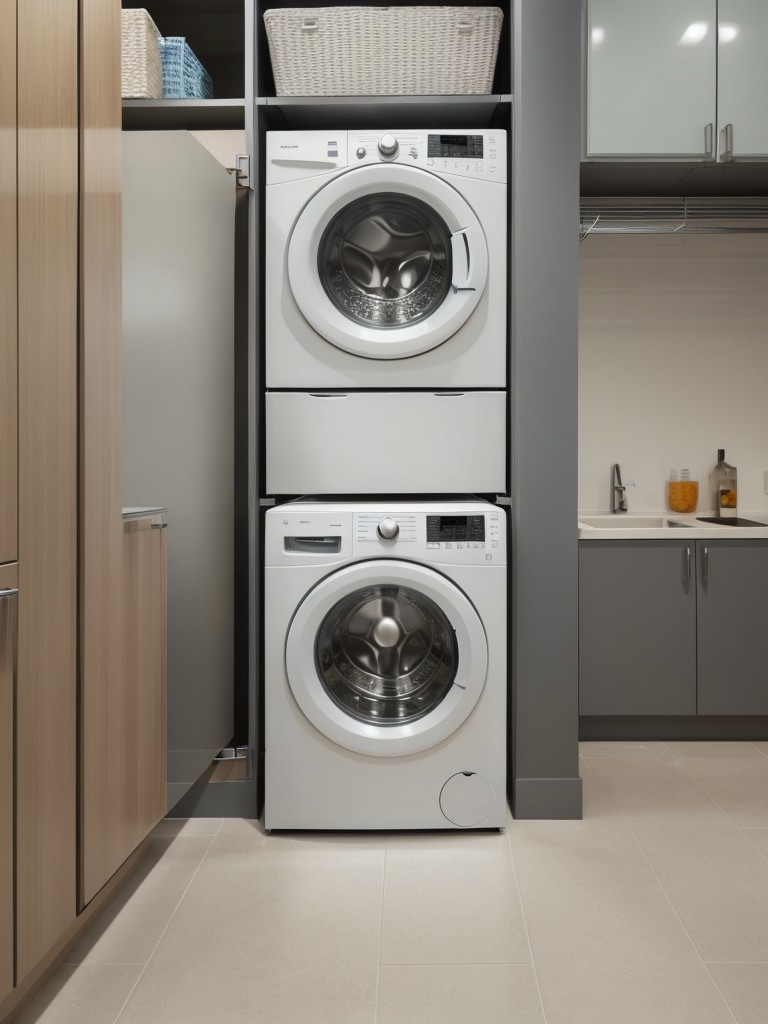 Opt for Space-Saving Appliances, such as a Stackable Washer and Dryer or Compact Dishwasher.