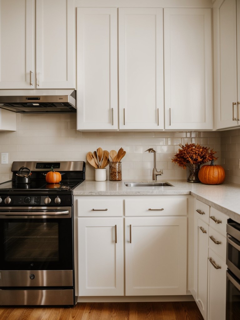 Use social media platforms to share fall-inspired content, like recipes for delicious autumn dishes that can be prepared in your apartment's kitchen.