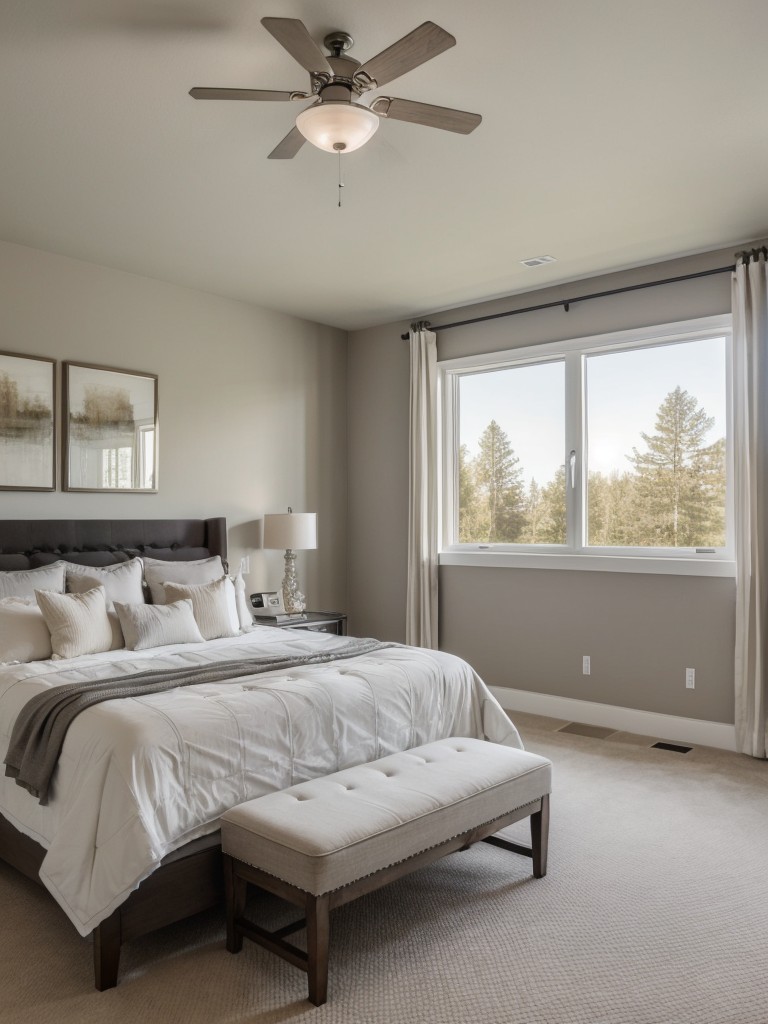 Utilize mirrors strategically in the master bedroom to create the illusion of more space and reflect natural light.