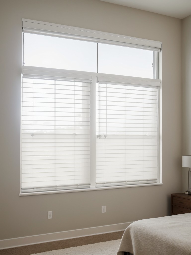 Integrating minimalist window treatments like roller blinds or sheer curtains to maintain simplicity while still providing privacy.