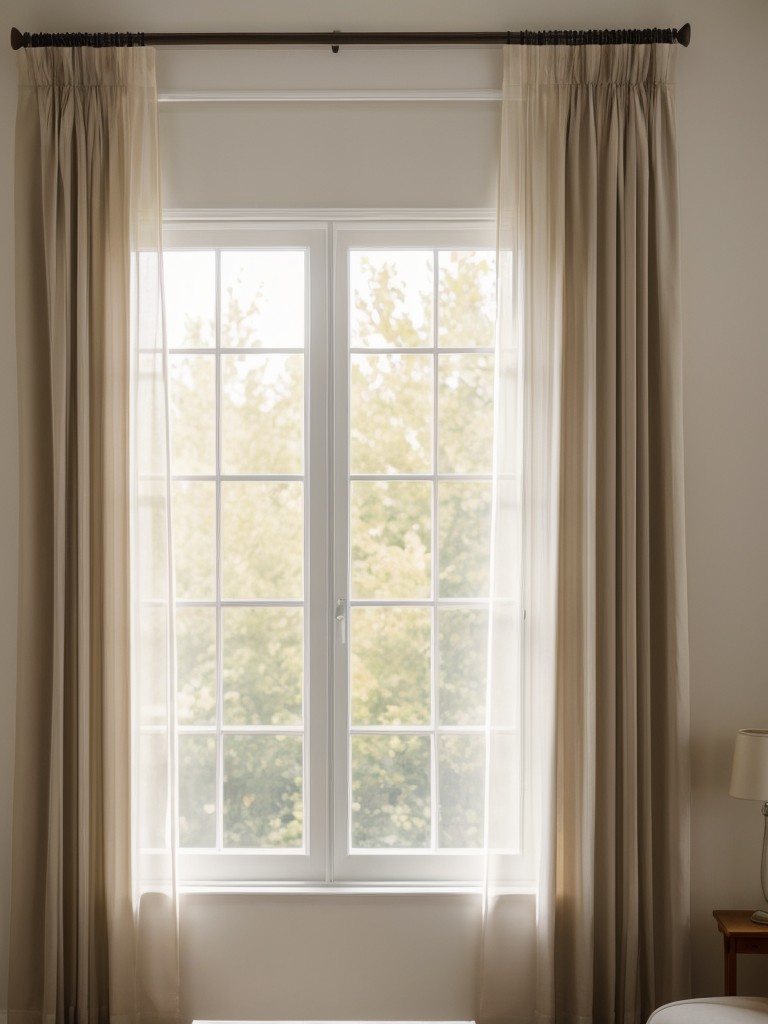 Maximizing natural light with large windows and sheer curtains to create an airy and bright atmosphere.