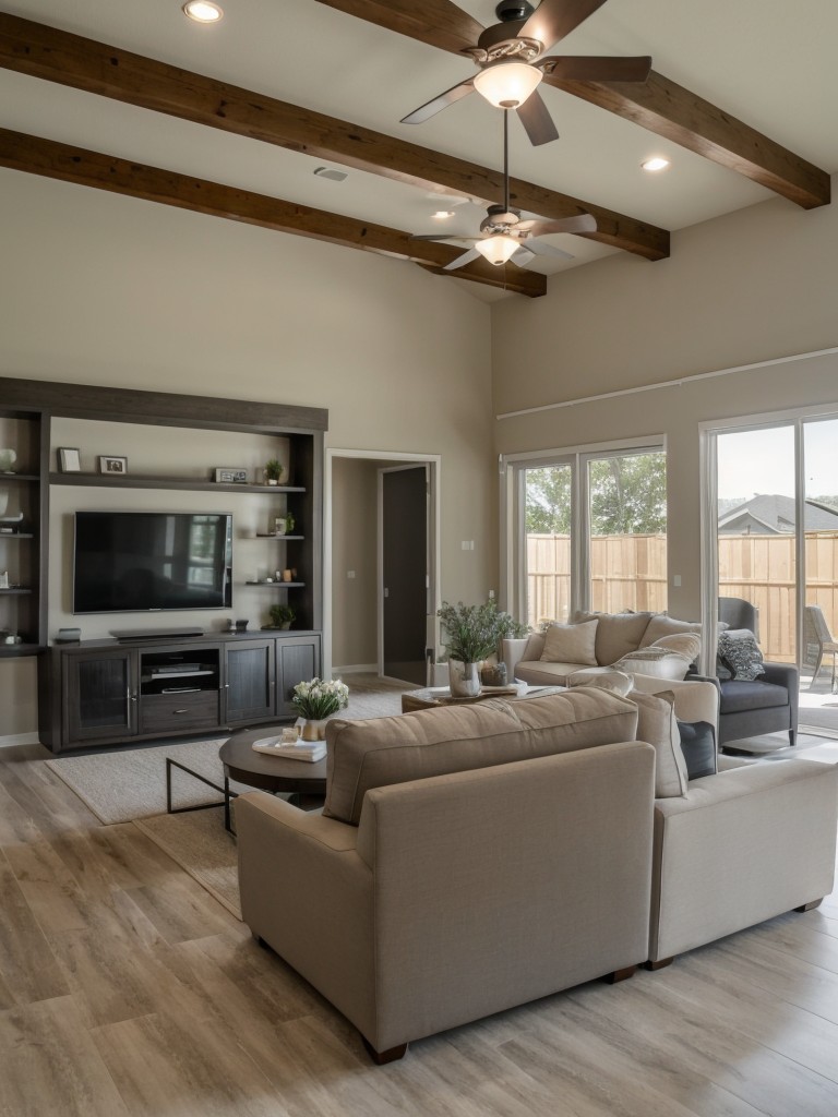 Utilizing open floor plans to create a spacious and uncluttered living area.