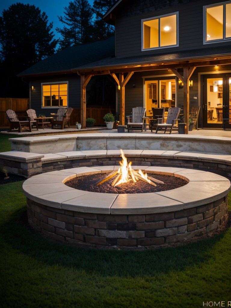 Creating a focal point with a DIY fire pit and seating area for cozy gatherings during colder evenings.