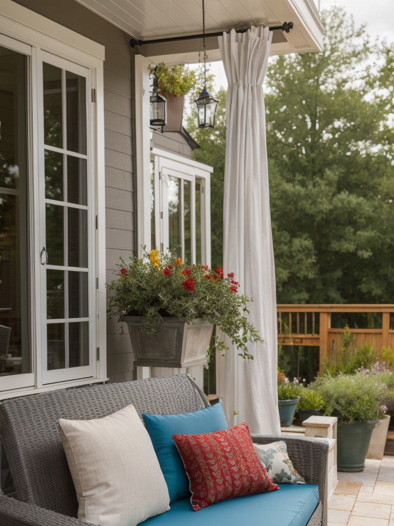 Utilizing decorative elements like throw pillows, outdoor curtains, and vibrant tableware to inject personality and style into your patio design.