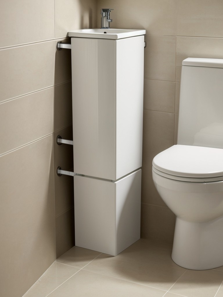 Tips for choosing and arranging compact fixtures and fittings, like a corner sink or a wall-hung toilet, to optimize floor space.