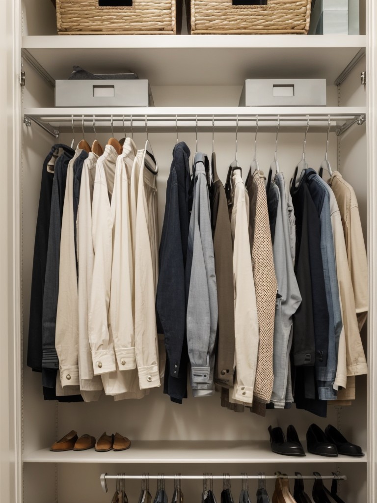 Optimize your walk-in closet space with custom shelving, hanging rods, and drawer organizers to keep your wardrobe neat and easily accessible.