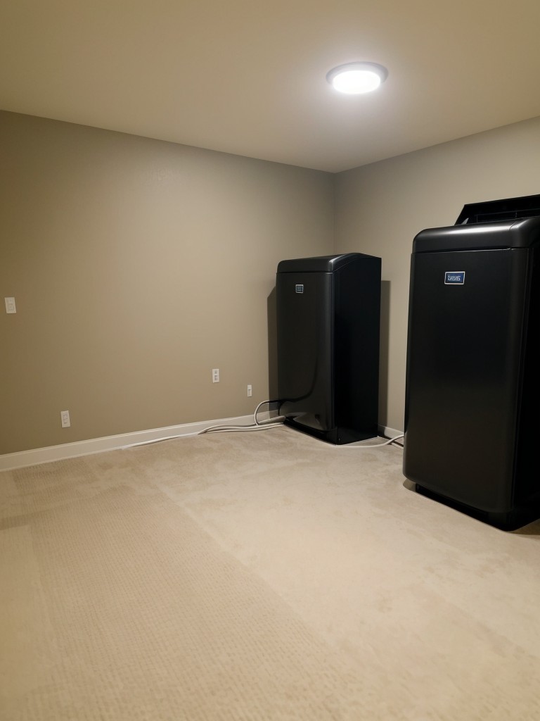 Install a dehumidifier to combat any moisture issues commonly associated with basement apartments.