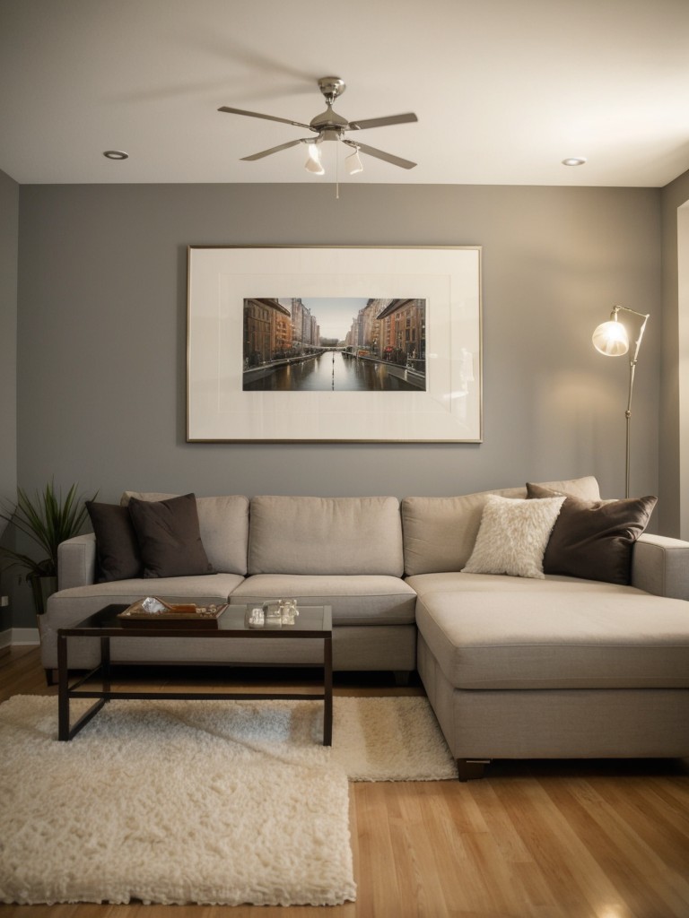 Use creative wall decor such as gallery walls or statement artwork to add personality and style to a basement apartment.