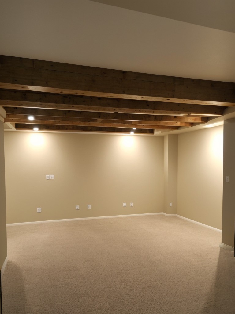 Consider installing a soundproofing system to minimize noise transfer in the basement apartment.