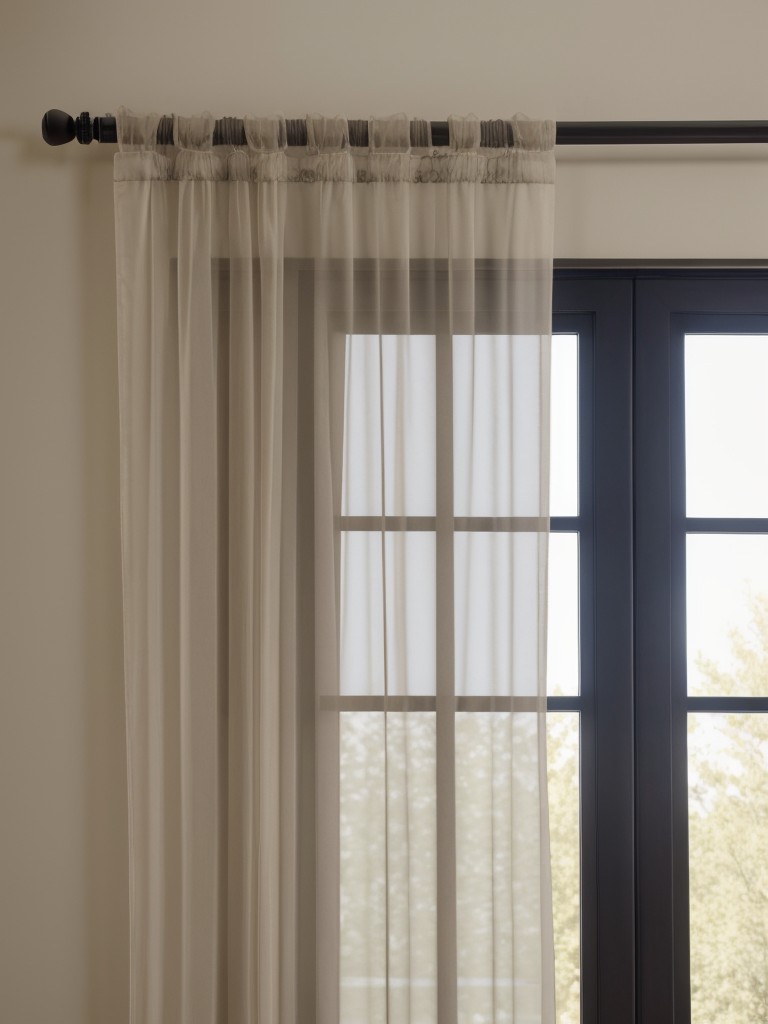 Drape curtains or sheer fabrics around support poles or columns to soften their look and create a more cohesive design.