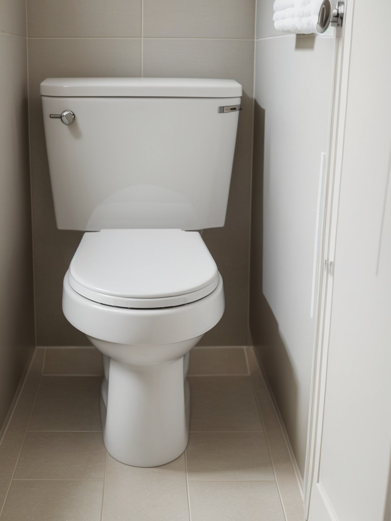Install a compact bidet or toilet with a built-in bidet feature to save space and enhance bathroom cleanliness.