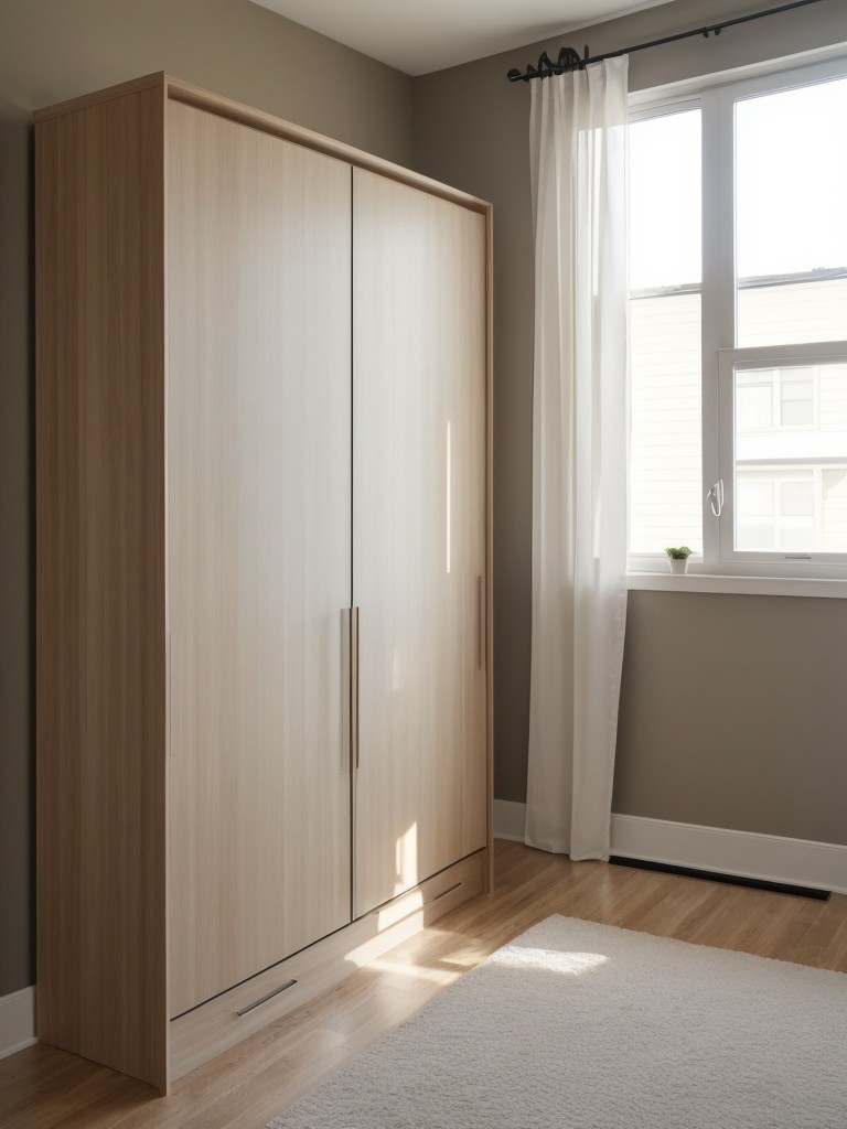 Murphy bed that can be easily concealed during the day to open up the living area.