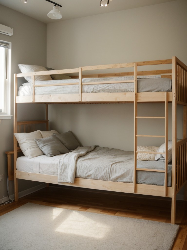 Creative loft bed designs to maximize space in small studio apartments.