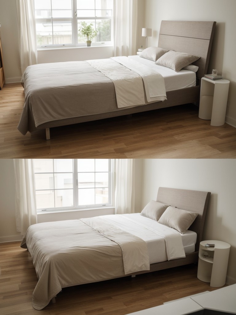 Transformable bed designs that can be easily folded or tucked away to free up space during the day.