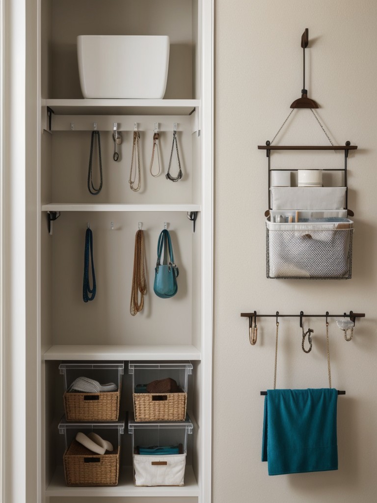 Incorporate clever storage solutions, such as wall-mounted hooks or hanging organizers, for accessories and jewelry.