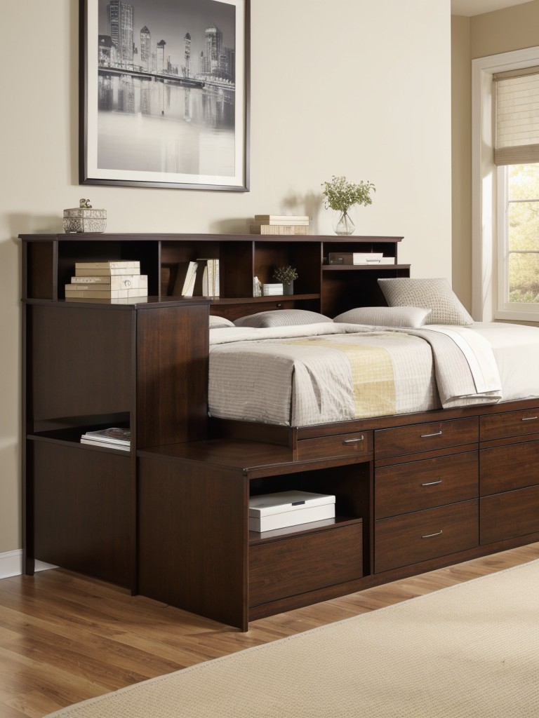 Incorporate a variety of multi-purpose furniture pieces, such as a bed with a built-in desk or a storage ottoman.
