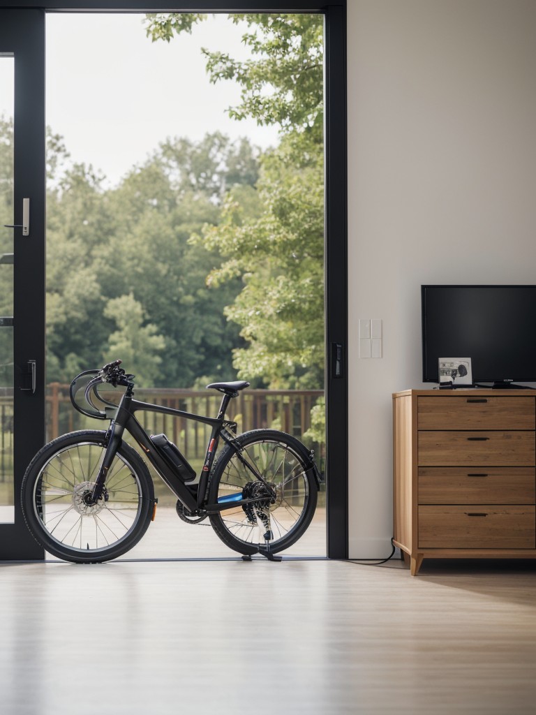Bike storage solutions with built-in charging ports and smart technology integration, allowing you to power up your electric bicycle effortlessly.