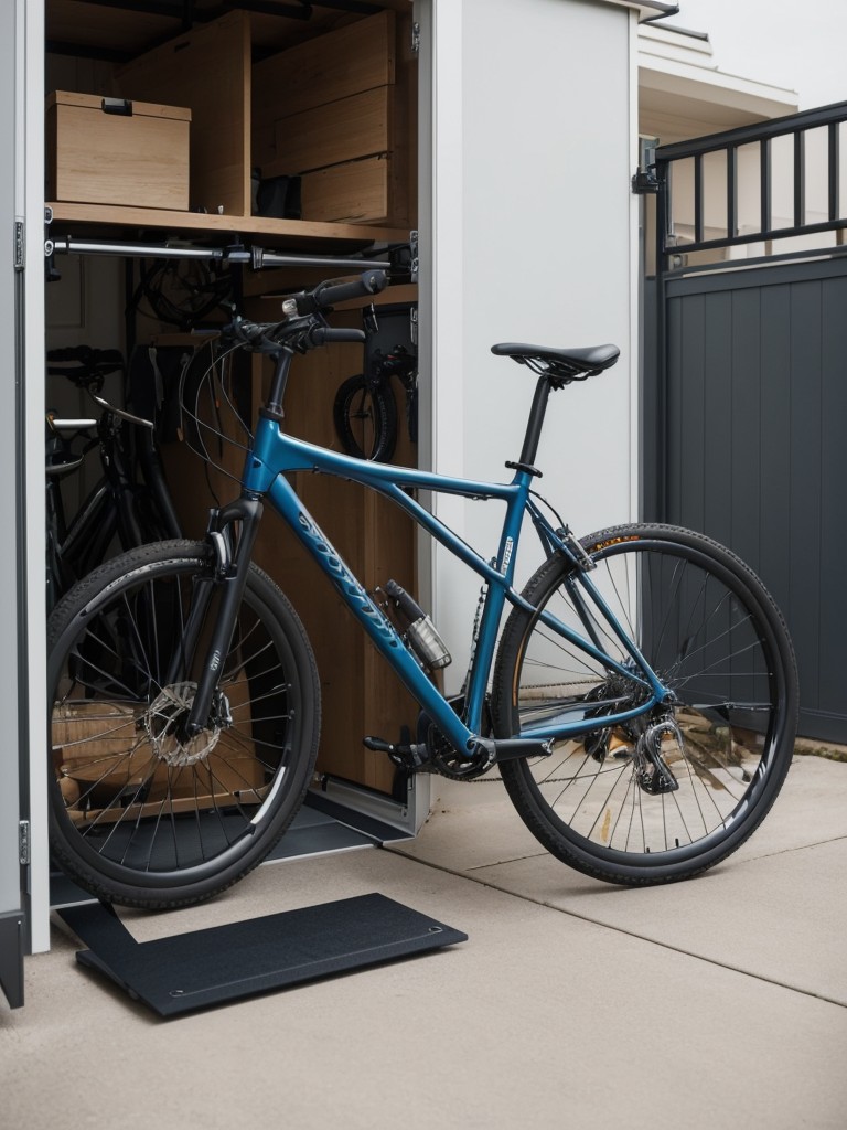 Pivoting bike storage racks that can be pulled out or rotated, enabling you to access your bikes stored in tight or narrow spaces.