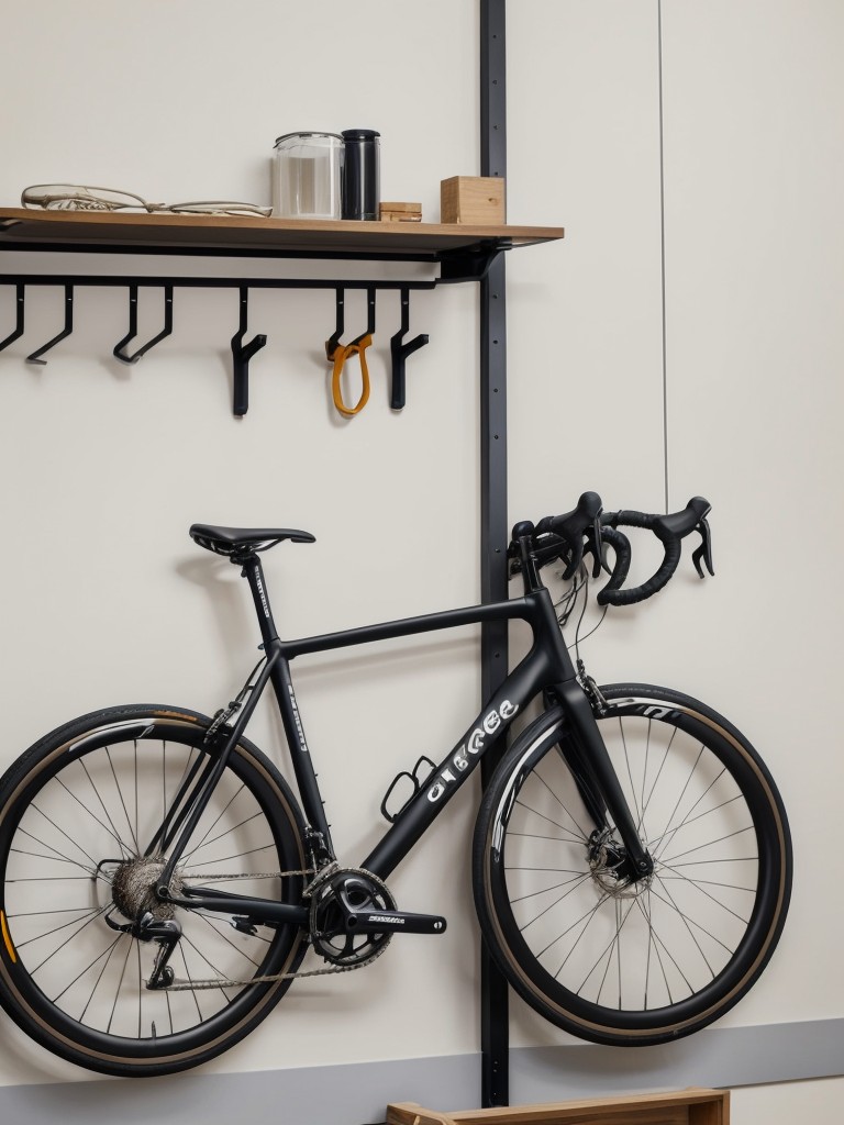 Stylish bike storage hooks that can be easily attached to walls or even ceilings, offering a convenient way to hang your bicycle.