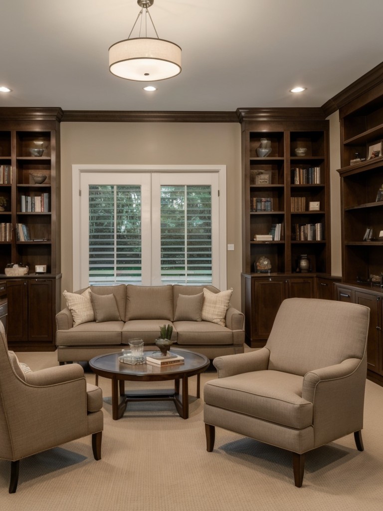 Have a book club meeting, providing comfortable seating, good lighting, and refreshments for intellectual discussions.