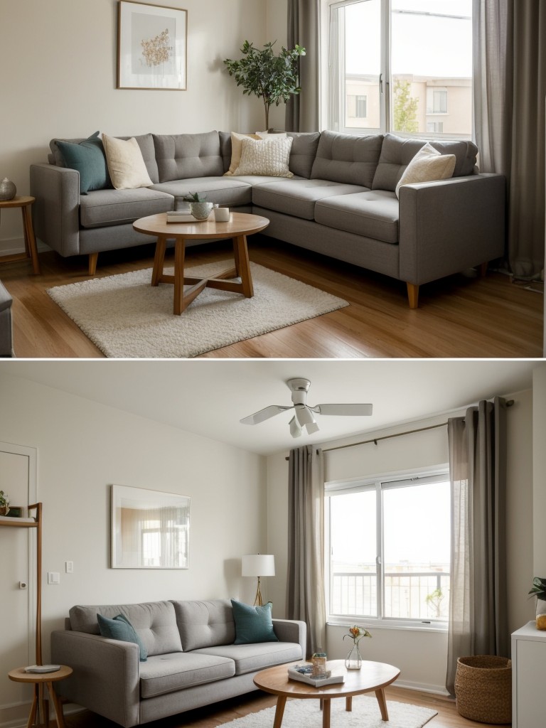 Creating a seamless flow in a small studio apartment by using similar color palettes and coordinating furniture styles throughout.