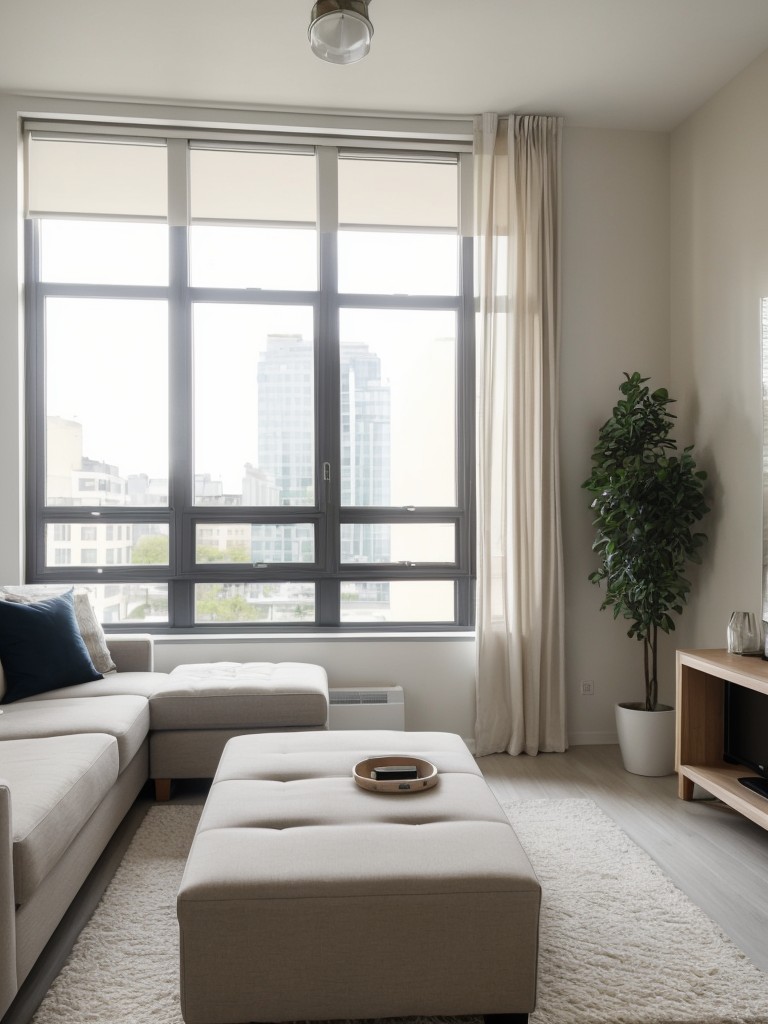 Incorporating natural light and mirrors strategically to make a small studio apartment feel more spacious and open.