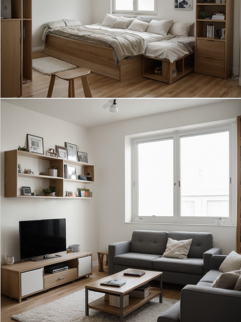 Making the most of every inch in a small studio apartment with modular furniture that can be easily rearranged to suit different needs and accommodate guests when necessary.