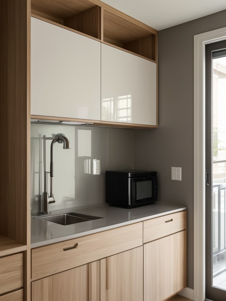 Utilizing hidden storage solutions, like built-in cabinetry or elevated platforms, to keep a small studio apartment visually clutter-free and organized.