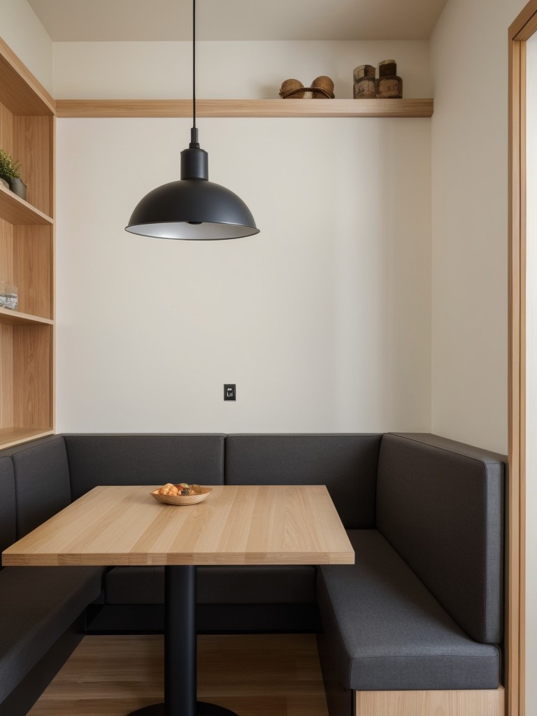 Creative breakfast nooks with built-in seating and storage space.