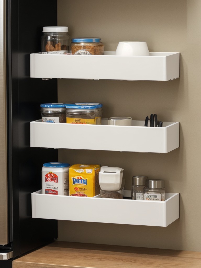 Incorporate space-saving solutions like wall-mounted shelves or magnetic knife racks.