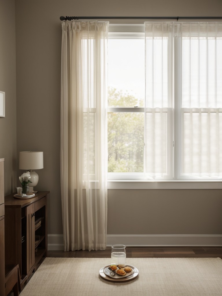 Optimize natural light with sheer curtains or blinds to create an inviting breakfast area.