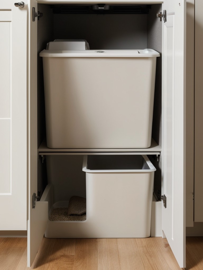 Incorporating litter box solutions that are both space-saving and discreet, such as hidden compartments or furniture that doubles as a litter box enclosure.