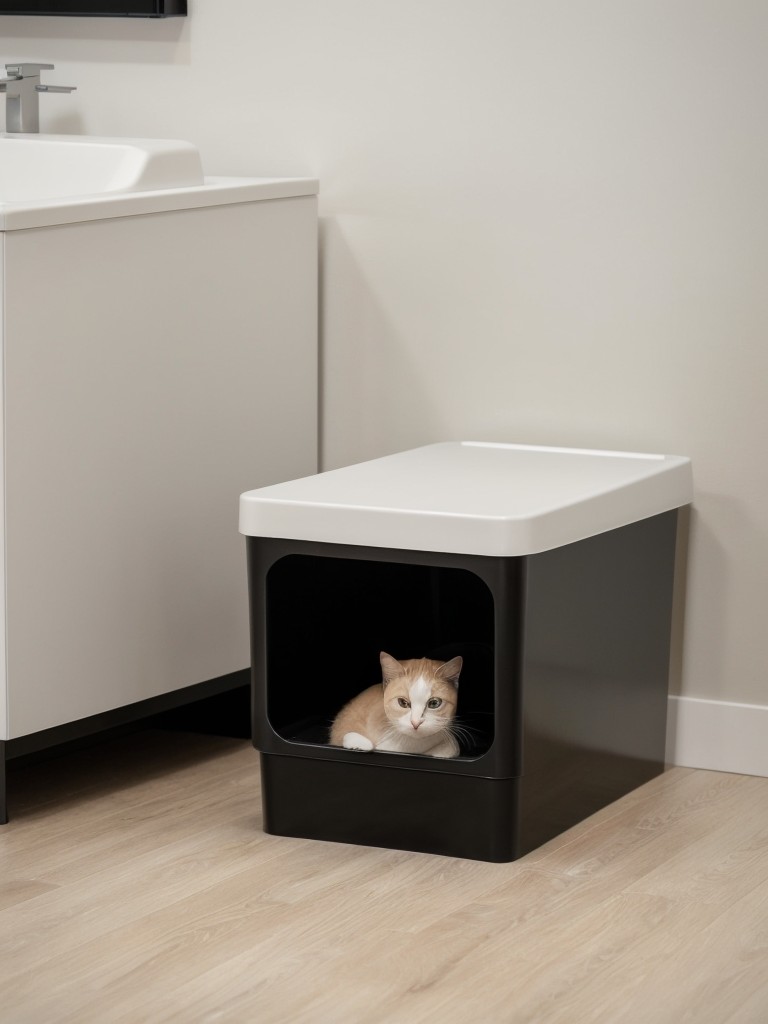 A minimalist approach to litter box design, featuring sleek and compact options that don't compromise on your cat's comfort or your apartment's style.