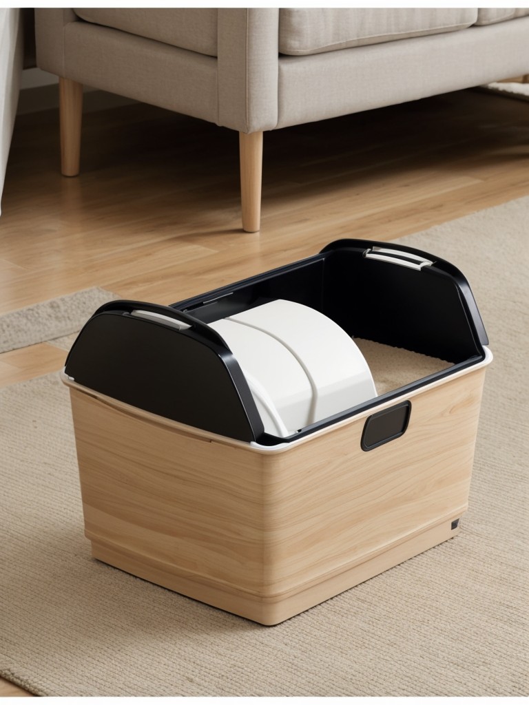 Portable litter box options, including foldable or collapsible designs, that are convenient for apartment living, especially when space is at a premium.