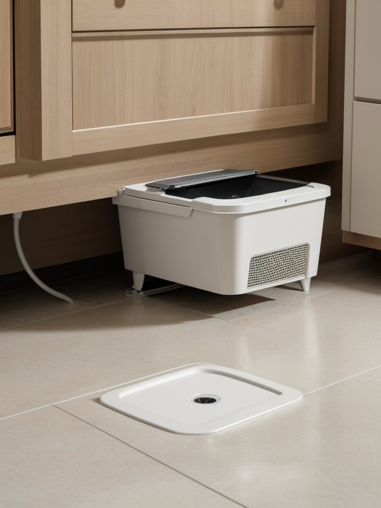 Smart litter box solutions with integrated sensors or app-controlled features that provide real-time monitoring, convenient maintenance reminders, and optimal cleanliness for your apartment.