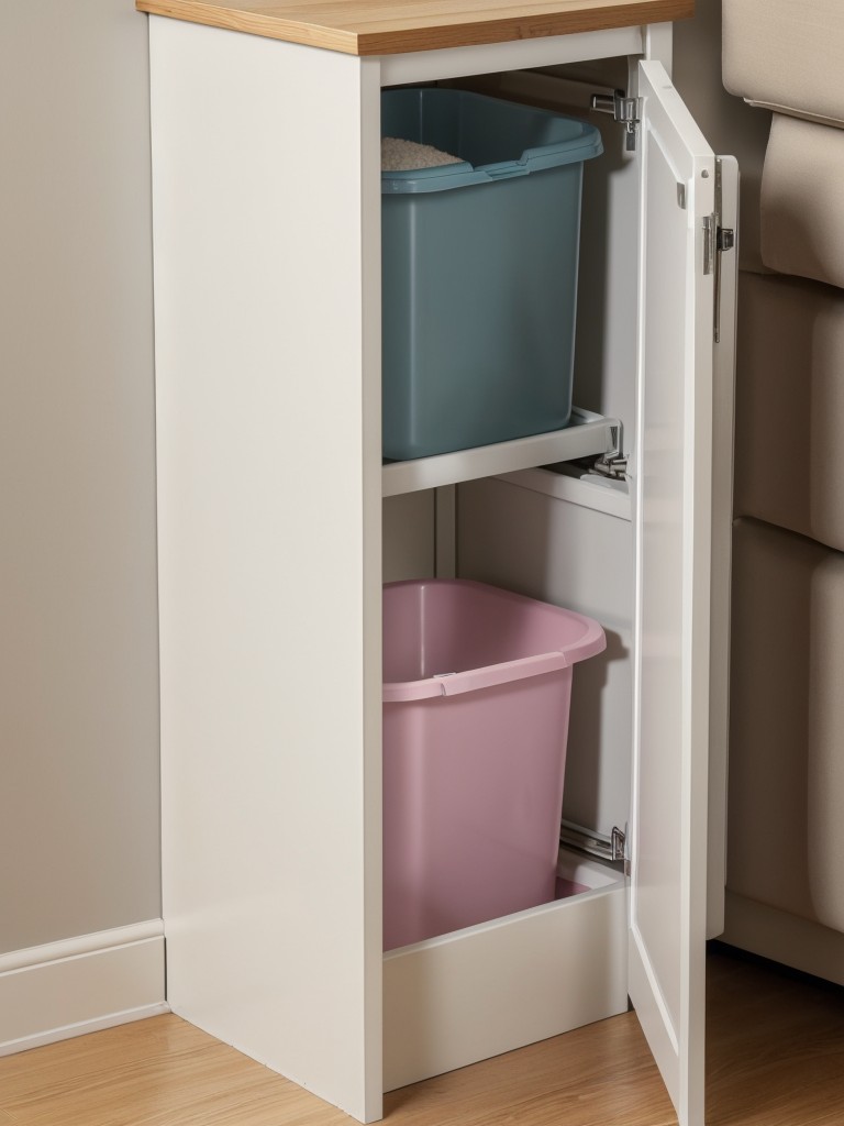 Space-saving litter box solutions, such as wall-mounted or corner designs, to maximize floor space in your small apartment.