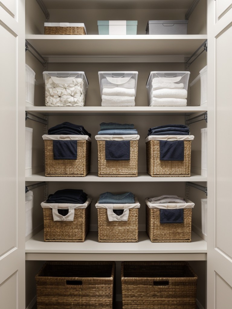Creating a cohesive and organized closet system with hanging space, shelves, and storage bins to make getting dressed a breeze.