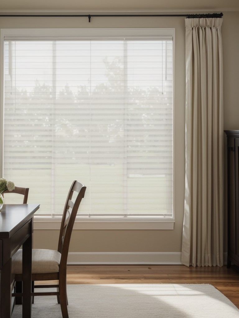 Incorporating stylish and functional window treatments, like blackout curtains or blinds with adjustable light filtering, to create privacy and control natural light.